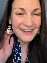 Load image into Gallery viewer, Sterling silver earrings with handmade branch design