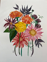 Load image into Gallery viewer, Original Flower Bouquet watercolor