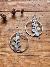 Load image into Gallery viewer, Sterling silver earrings with handmade branch design