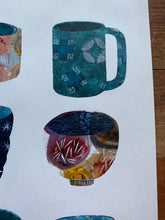 Load image into Gallery viewer, Original Collage Cups with Sashiko inspired design