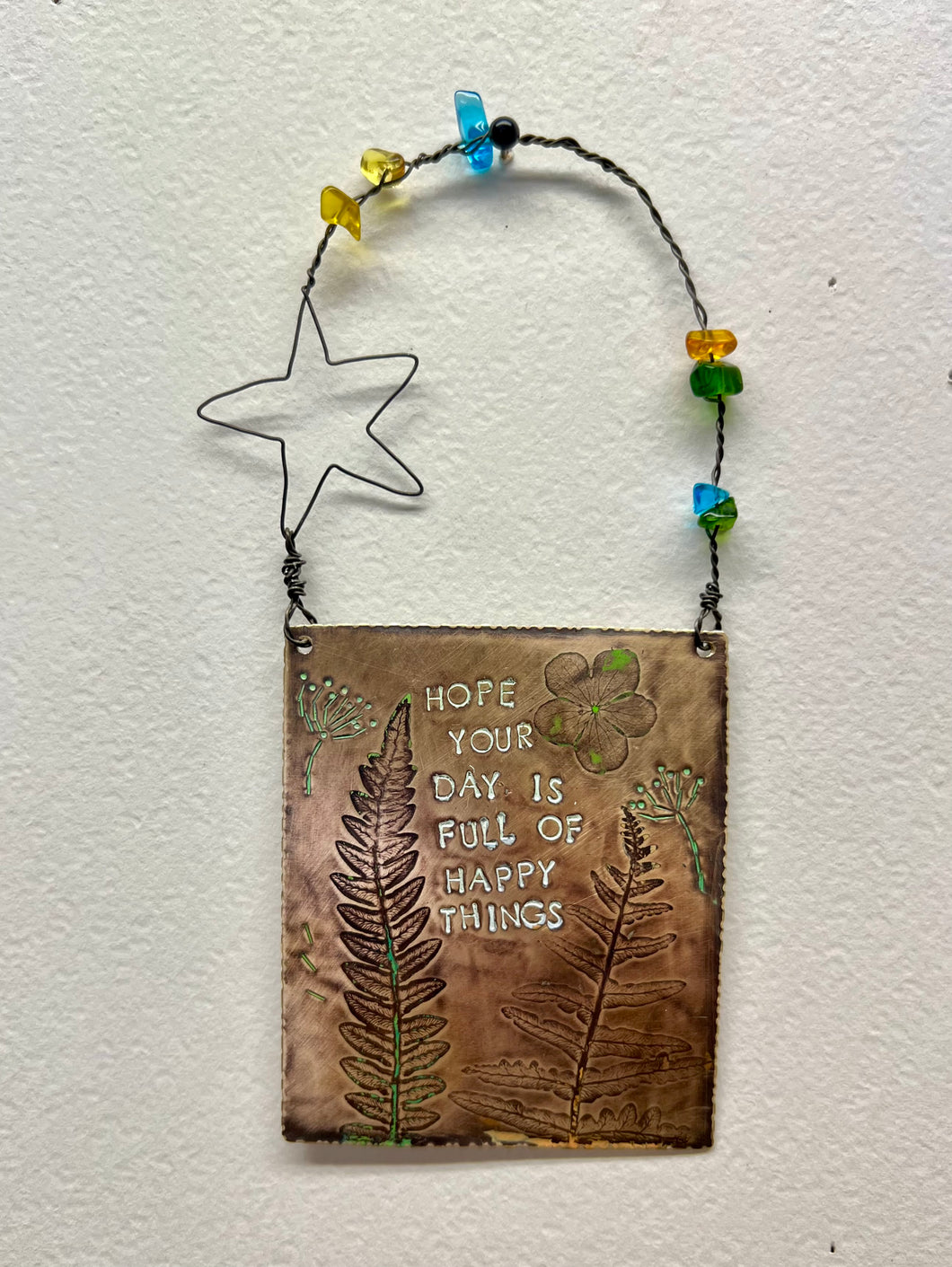 Wall hanging - Hope your day is full of Happy Things