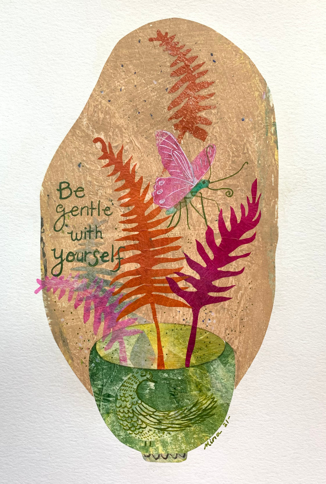 Original Collage “Be gentle with yourself”