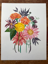 Load image into Gallery viewer, Original Flower Bouquet watercolor
