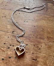 Load image into Gallery viewer, Sterling Silver Heart with sterling silver chain

